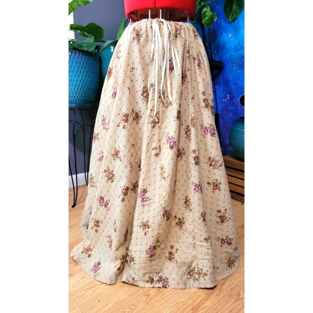 Handmade Cotton Blend Cottagecore Broomstick Skirt